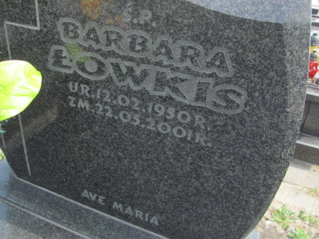 Barbara Łowkis 1950 Myszków - Grobonet - Wyszukiwarka osób pochowanych